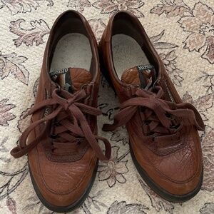 Mephisto Match Brown Leather Sneakers